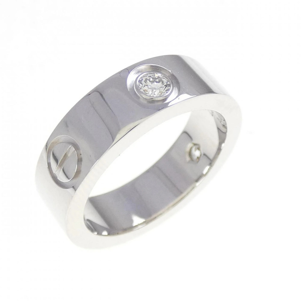 CARTIER Authentic Silver Diamond Love Ring